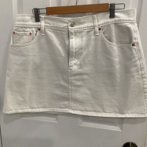 Women’s white denim skirt